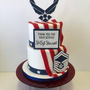 Air Force retirement cake. 