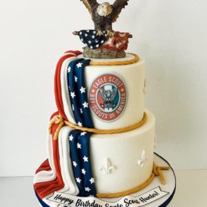 Birthday cake for an Eagle Scout who missed his ceremony due to the pandemic