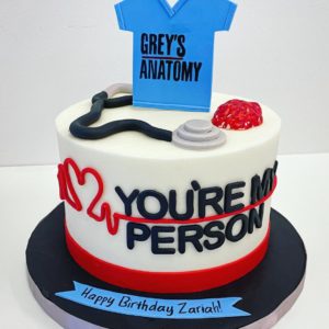 You’re my person Grey’s  themed birthday cake. 