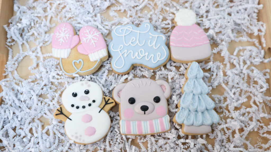 Picture of 6 winter themed cookies