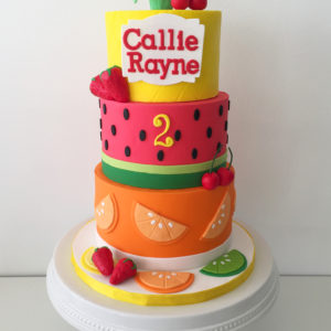 Fruit birthday cake