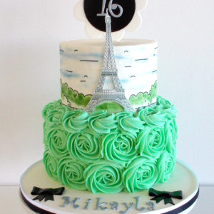 16th birthday cake for someone who loves Paris