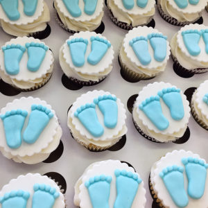 Baby feet cupcake toppers