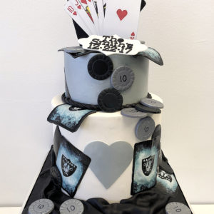Raiders themed poker cake