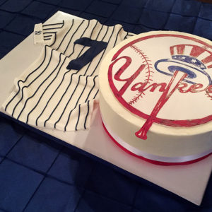 Yankee cake with fondant jersey