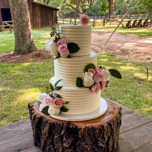 Rustic with Pink Flowers